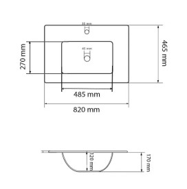 Раковина для ванної VBI Ferrara 82х46, 5 см кераміка білий VBI-018044