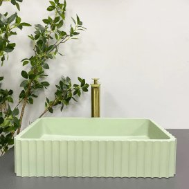 Раковина для ванной VBI FLORENTIA 49x30 см конгломерат светло-зеленый матовый VBI-015004