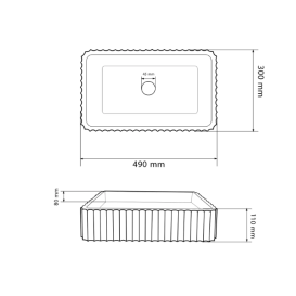 Раковина для ванної кімнати VBI FLORENTIA 49x30 см конгломерат білий матовий VBI-015000