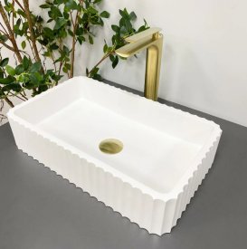 Раковина для ванної кімнати VBI FLORENTIA 49x30 см конгломерат білий матовий VBI-015000