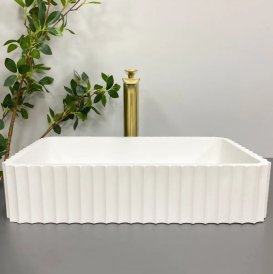 Раковина для ванної кімнати VBI FLORENTIA 49x30 см конгломерат білий матовий VBI-015000