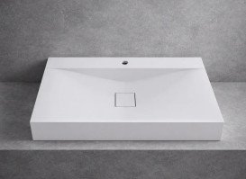 Раковина для ванної VBI Forino 120х48 см штучний камінь білий VBI-019934