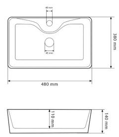 Раковина для ванної VBI Forli 48х38 см кераміка чорний глянсовий VBI-011106