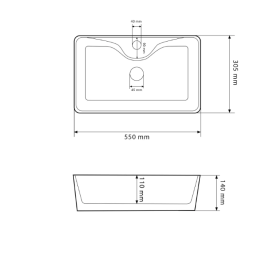 Раковина для ванной VBI FORLI L 55x30,5 см керамика белый VBI-011103