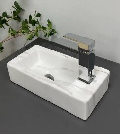 Раковина для ванной VBI Komo L 37х18,5 см керамика Calcatta VBI-015620