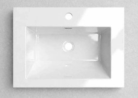 Раковина для ванной VBI Lapio 60х46 см искусственый камень белый VBI-019937
