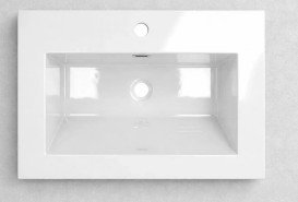 Раковина для ванної VBI Lapio 75х46 см штучний камінь білий VBI-019938