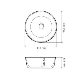 Раковина для ванной VBI Larino ⌀41 см керамика белый VBI-012621
