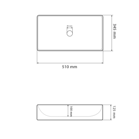 Раковина для ванної кімнати VBI LATINA 51x34,5 см кераміка чорний камінь матовий VBI-013103
