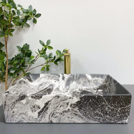 Раковина для ванної кімнати VBI LATINA 51x34,5 см кераміка темний мармо матовий VBI-013104