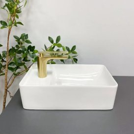 Раковина для ванної кімнати VBI LECCO 43x26,5 см кераміка білий VBI-015603