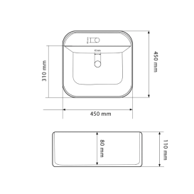 Раковина для ванной VBI LESINA 2 45x45 см керамика белый VBI-015301
