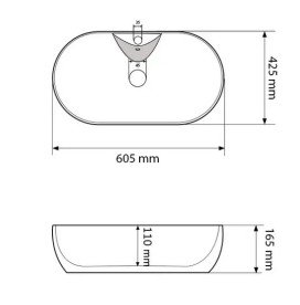 Раковина для ванной VBI Liscia 60,5х42,5 см керамика белый VBI-015505