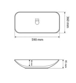 Раковина для ванної VBI Lucera 59х36 см кераміка білий VBI-012617