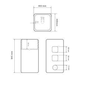 Раковина для ванной VBI LUKKA  40x40 см керамика терраццо глянцевый VBI-019009