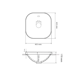 Раковина для ванной VBI MARIOTTO 43,5x43,5 см керамика белый VBI-018017