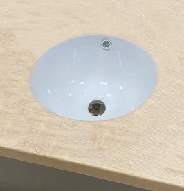 Раковина для ванной VBI Marzano ⌀35 см под столешницу керамика белый VBI-018061