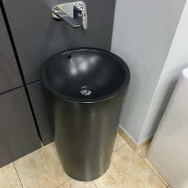 Раковина для ванной VBI MATERA 45x45 см керамика черный матовый VBI-019007