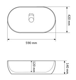 Раковина для ванной VBI Modena 59х42 см керамика lava VBI-012006