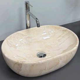 Раковина для ванной VBI Modena S 48х35 см керамика beige stone glossy VBI-012007