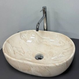 Раковина для ванной VBI Modena S 48х35 см керамика beige stone glossy VBI-012007