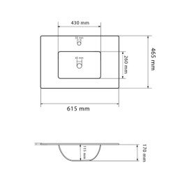 Раковина для ванной VBI Mortara 61,5х46,5 см керамика белый VBI-018040