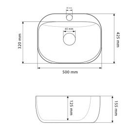 Раковина для ванної кімнати VBI NARNI M 50x42,5 см кераміка білий VBI-014900