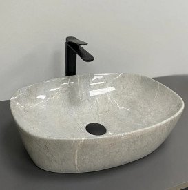 Раковина для ванной VBI Olbia 49,5х37,5 см керамика grey stone glossy VBI-014302
