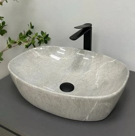 Раковина для ванной VBI Olbia 49,5х37,5 см керамика grey stone glossy VBI-014302