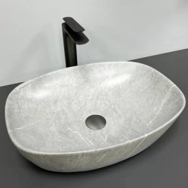 Раковина для ванной VBI OLBIA 49,5x37,5 см керамика серый камень матовый VBI-014300