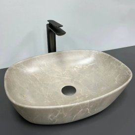 Раковина для ванної кімнати VBI OLBIA 49,5x37,5 см кераміка бежевий камінь матовий VBI-014301