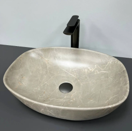 Раковина для ванної кімнати VBI OLBIA 49,5x37,5 см кераміка бежевий камінь матовий VBI-014301