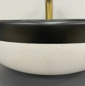 Раковина для ванної VBI Ormela ⌀40 см кераміка чорний матовий/білий матовий VBI-016900