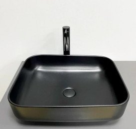 Раковина для ванної кімнати VBI Palermo 50х39 см кераміка чорний матовий VBI-012310