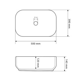 Раковина для ванної кімнати VBI Palermo 50х39 см кераміка чорний матовий VBI-012310