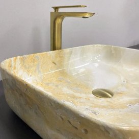 Раковина для ванної VBI Palermo 51х40 см кераміка Marble yellow VBI-012309