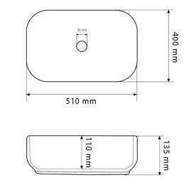 Раковина для ванної VBI Palermo 51х40 см кераміка Marble yellow VBI-012309