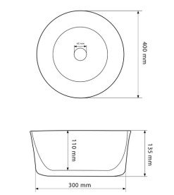 Раковина для ванної VBI Panni ⌀40 см кераміка білий VBI-016500