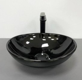 Раковина для ванної VBI Parma 41,5х33,5 см кераміка чорний глянсовий VBI-011021