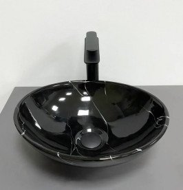 Раковина для ванной VBI Parma 41,5х33,5 см керамика Black marmo glossy VBI-011023