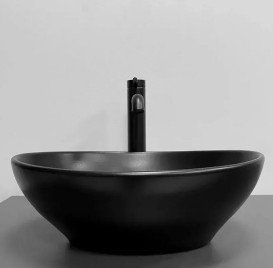Раковина для ванної VBI Parma 41,5х33,5 см кераміка чорний матовий VBI-011022