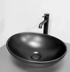 Раковина для ванної VBI Parma 41,5х33,5 см кераміка чорний матовий VBI-011022