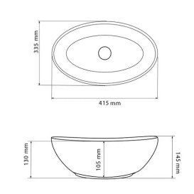 Раковина для ванной VBI Parma 41,5х33,5 см керамика Carrara Glossy VBI-011025