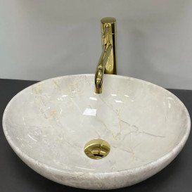 Раковина для ванной VBI Parma 41,5х33,5 см керамика light stone glossy VBI-011026