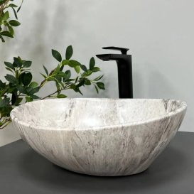 Раковина для ванної кімнати VBI PARMA 41,5x33,5 см кераміка камінь матовий VBI-011005