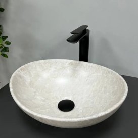 Раковина для ванной VBI PARMA 41,5x33,5 см керамика светлый камень матовый VBI-011006