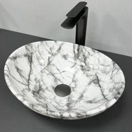 Раковина для ванної кімнати VBI PARMA 41,5x33,5 см кераміка сіро-чорний матовий VBI-011009