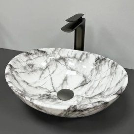 Раковина для ванної кімнати VBI PARMA 41,5x33,5 см кераміка сірий матовий VBI-011010