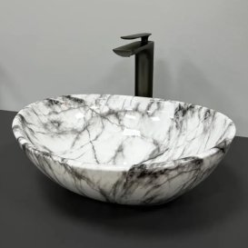 Раковина для ванної кімнати VBI PARMA 41,5x33,5 см кераміка сірий матовий VBI-011010