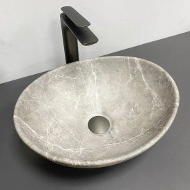 Раковина для ванної кімнати VBI PARMA 42x34 см кераміка бежевий камінь матовий VBI-011020
